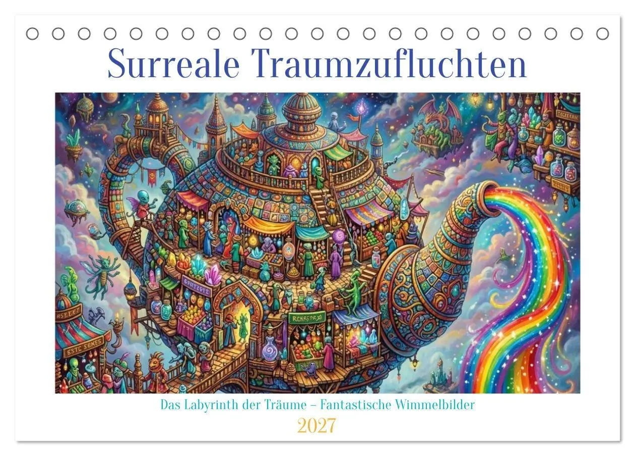 Cover: 9783516825046 | Surreale Traumzufluchten (Tischkalender 2027 DIN A5 quer), CALVENDO...
