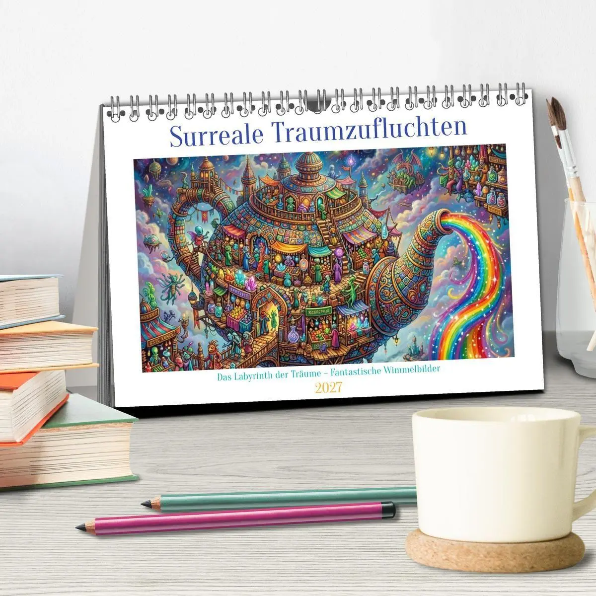 Bild: 9783516825046 | Surreale Traumzufluchten (Tischkalender 2027 DIN A5 quer), CALVENDO...