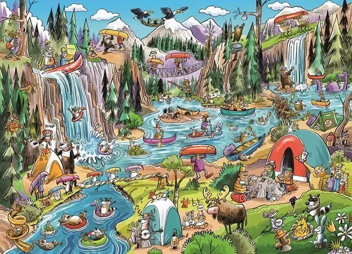 Bild: 625012445146 | COBBLE HILL PUZZLES - Verrückter Wasserfall 1000 Teile | Spiel | 2026