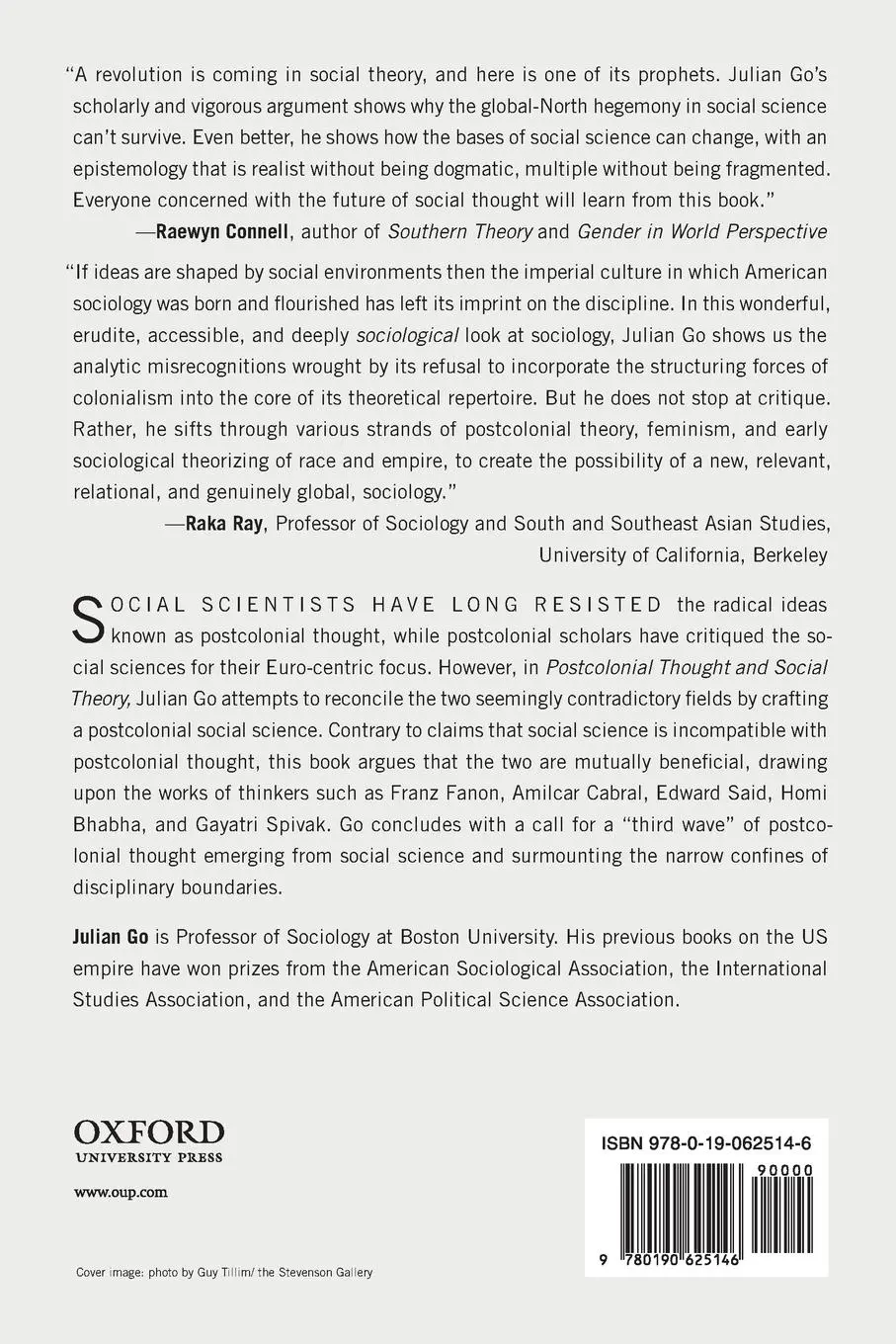 Rückseite: 9780190625146 | Postcolonial Thought and Social Theory | Julian Go | Taschenbuch