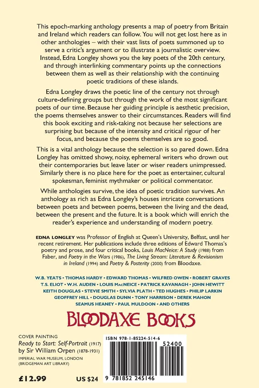 Rückseite: 9781852245146 | The Bloodaxe Book of 20th Century Poetry | From Britain and Ireland