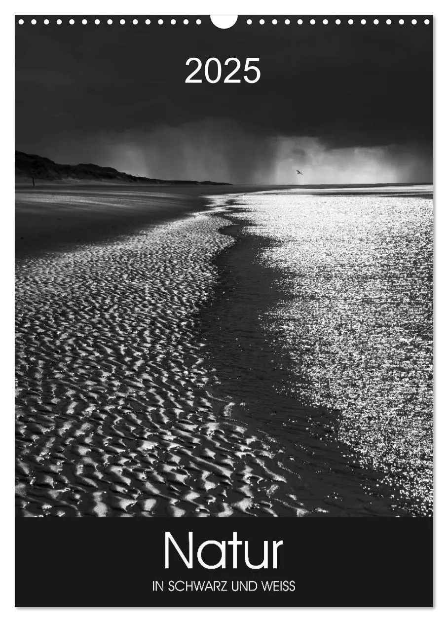 Cover: 9783457035146 | Natur in Schwarz und Weiß (Wandkalender 2025 DIN A3 hoch), CALVENDO...