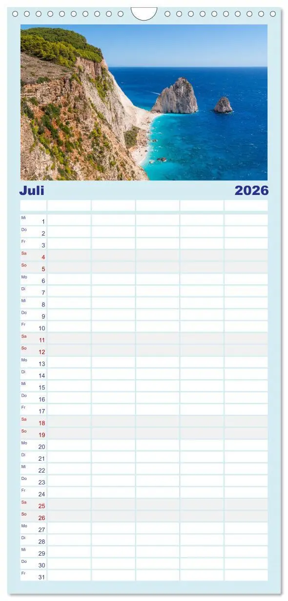 Bild: 9783516505146 | Familienplaner 2026 - Zakynthos - die liebenswerte Insel mit 5...