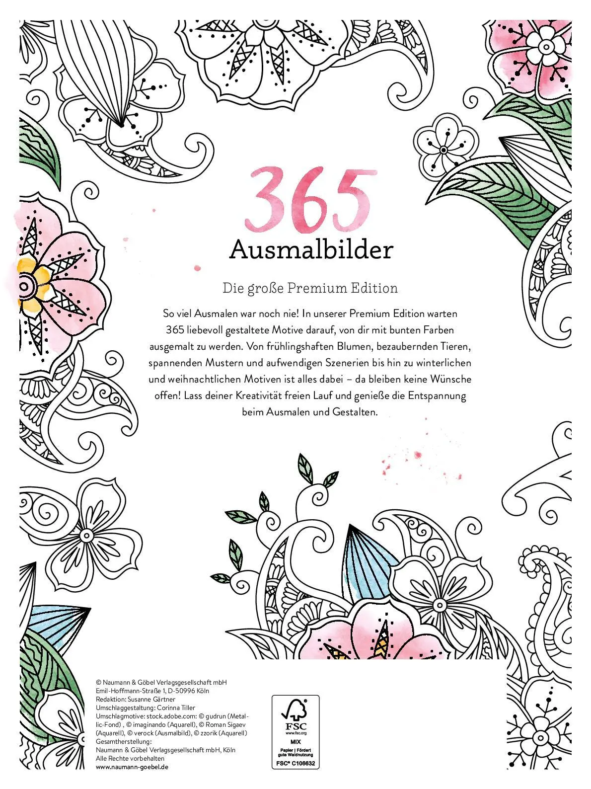 Rückseite: 9783625195146 | 365 Ausmalbilder | Taschenbuch | 304 S. | Deutsch | 2024
