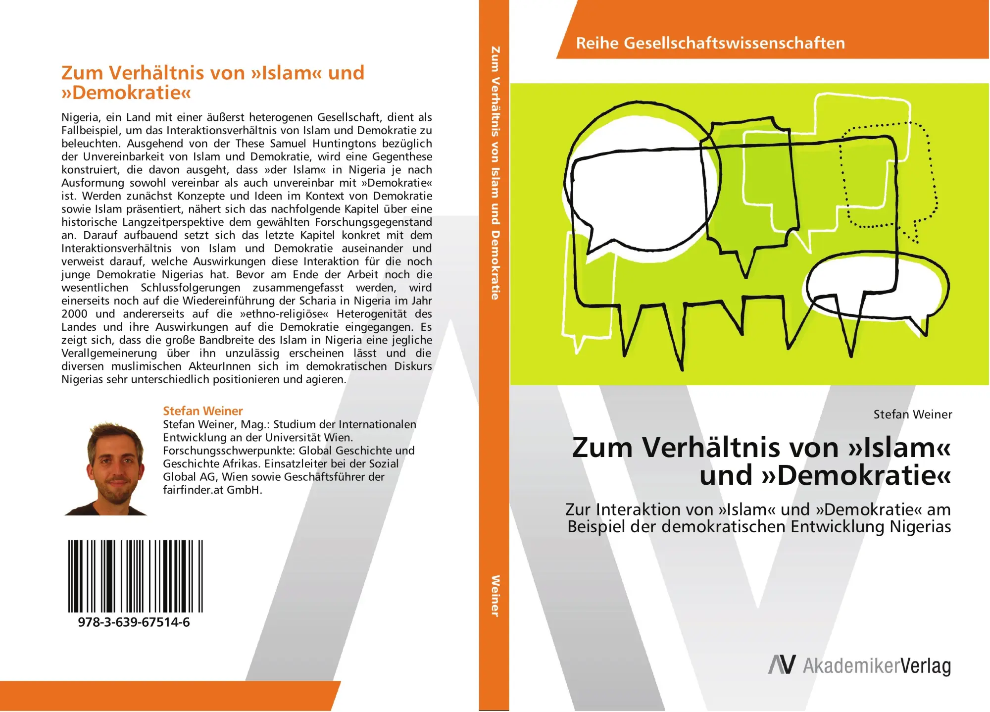Cover: 9783639675146 | Zum Verhältnis von 'Islam' und 'Demokratie' | Stefan Weiner | Buch