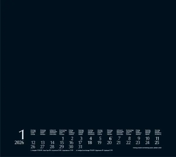 Bild: 9783731885146 | Foto-Malen-Basteln Bastelkalender quer schwarz 2026 | Verlag Korsch
