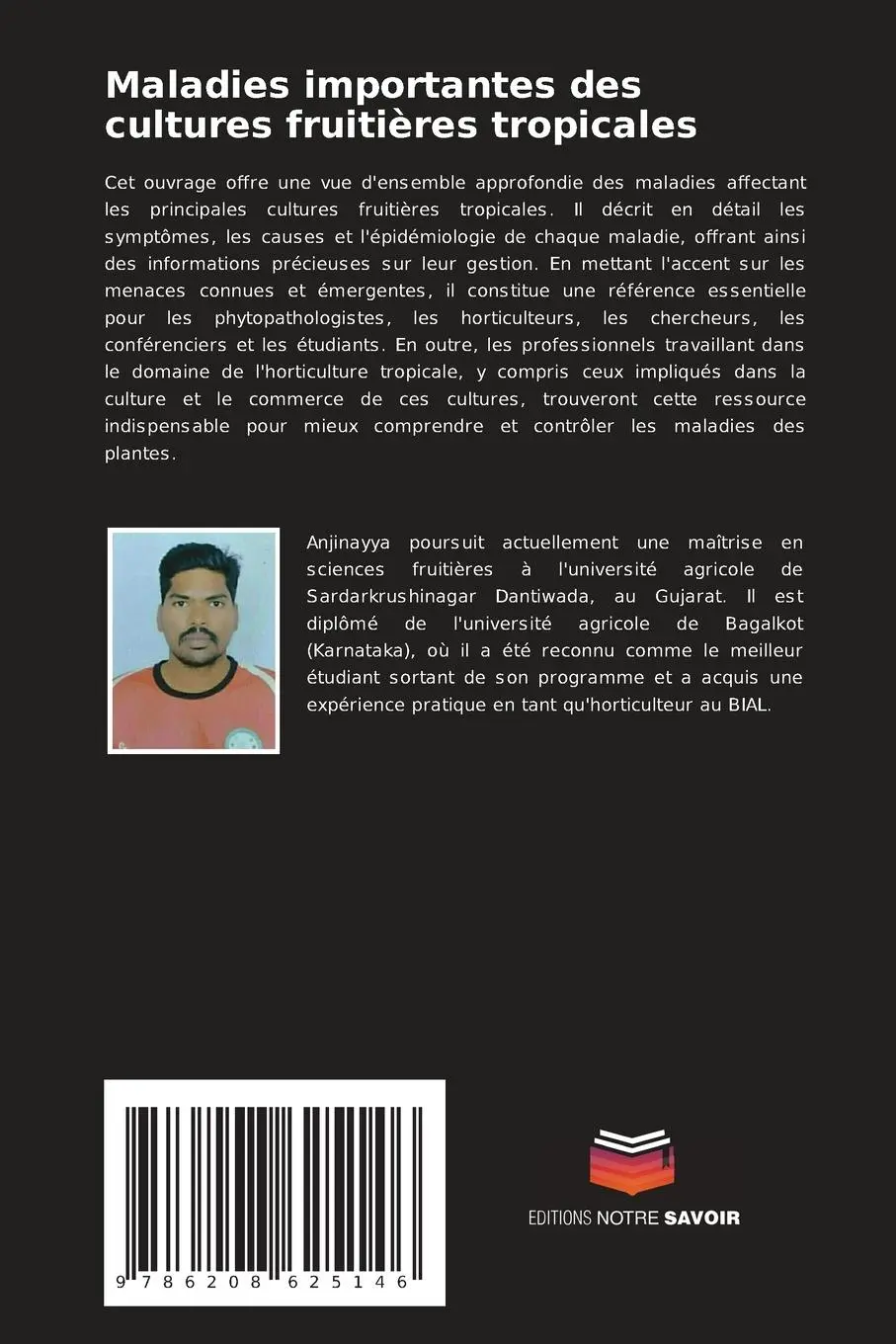 Rückseite: 9786208625146 | Maladies importantes des cultures fruitières tropicales | Taschenbuch