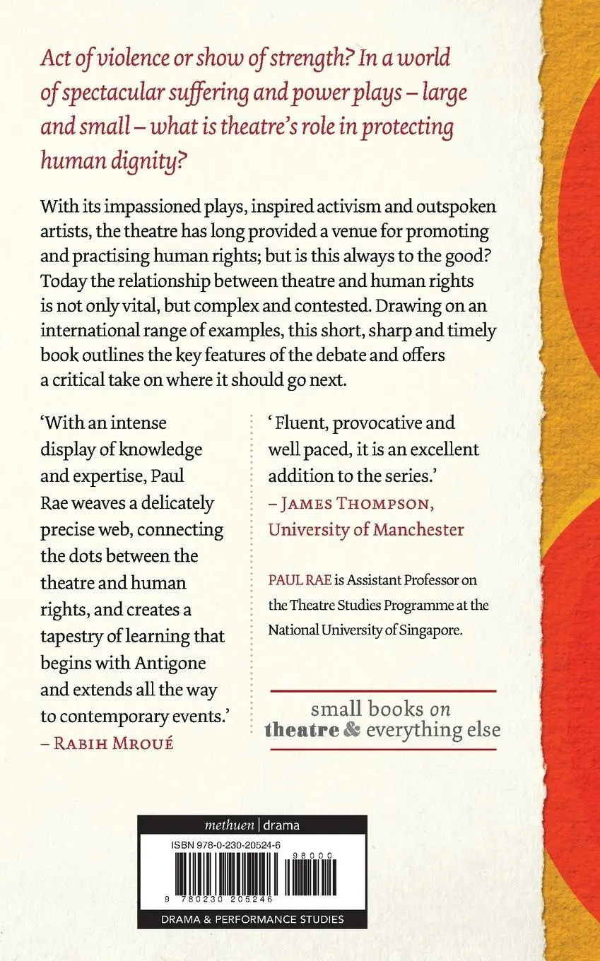 Rückseite: 9780230205246 | Theatre and Human Rights | Paul Rae | Taschenbuch | Englisch | 2009