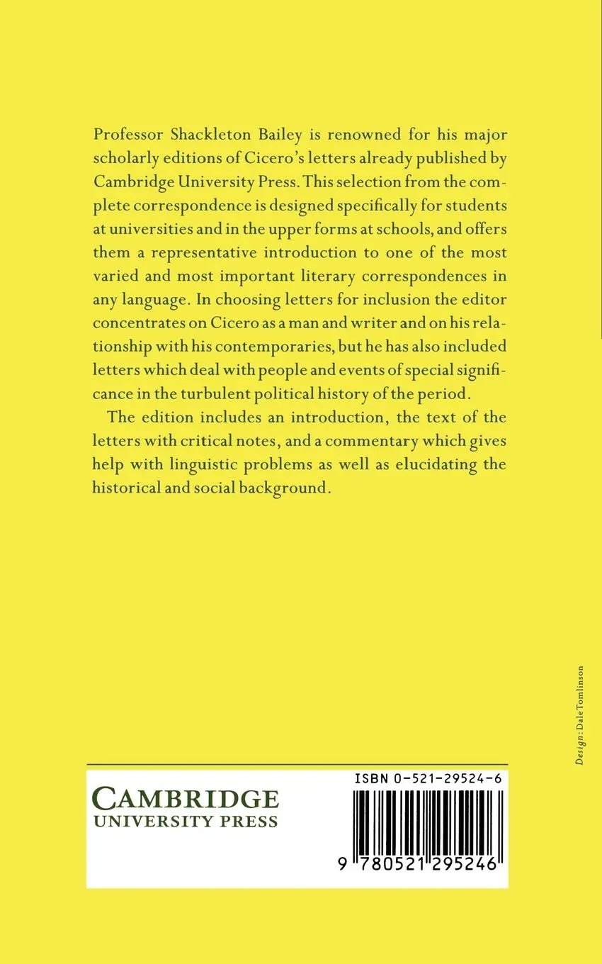 Rückseite: 9780521295246 | Cicero Select Letters | Marcus Tullius Cicero | Taschenbuch | Englisch