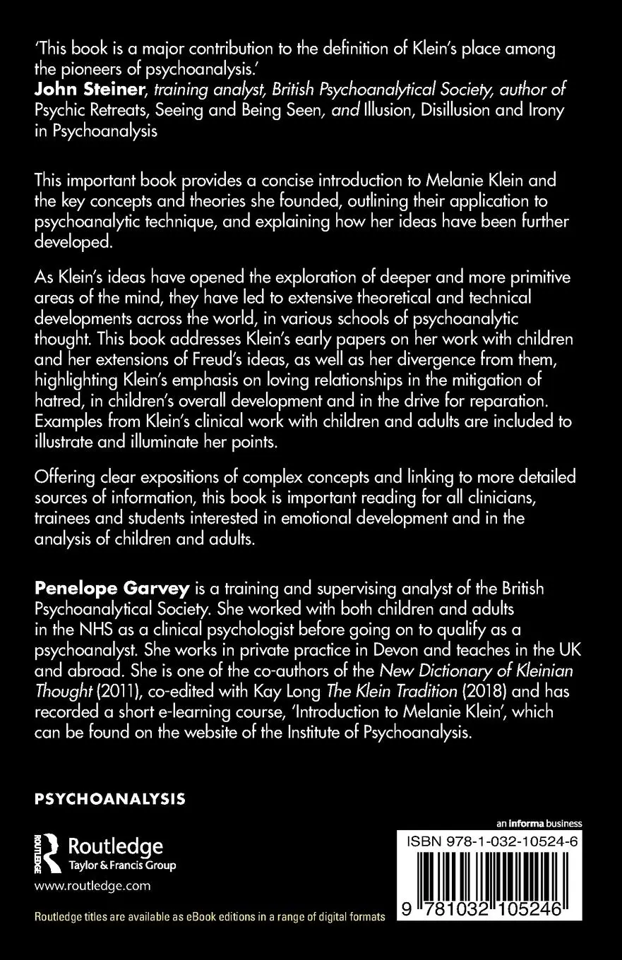 Rückseite: 9781032105246 | Melanie Klein | A Contemporary Introduction | Penelope Garvey | Buch