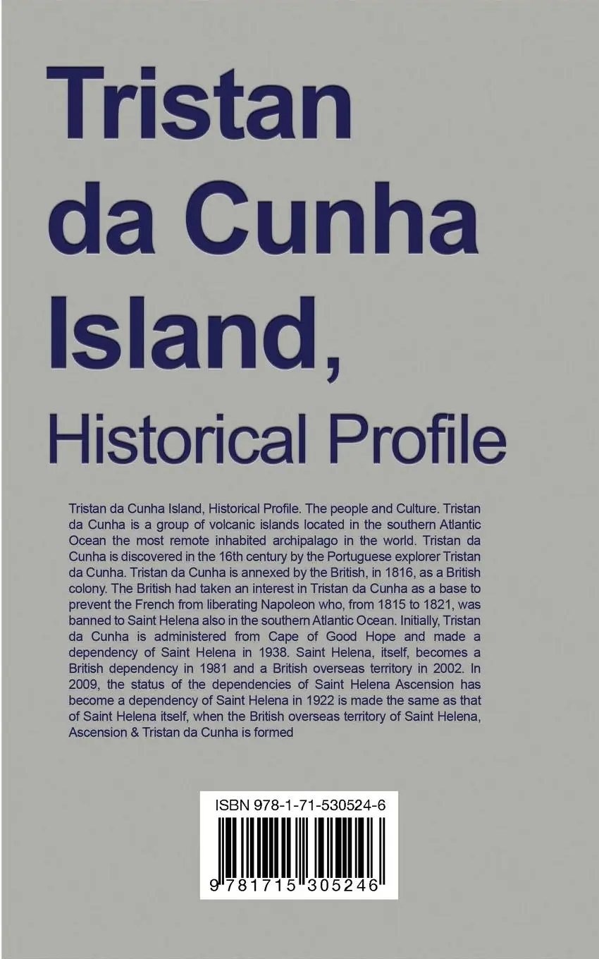 Rückseite: 9781715305246 | Tristan da Cunha Island, Historical Profile | The people and Culture