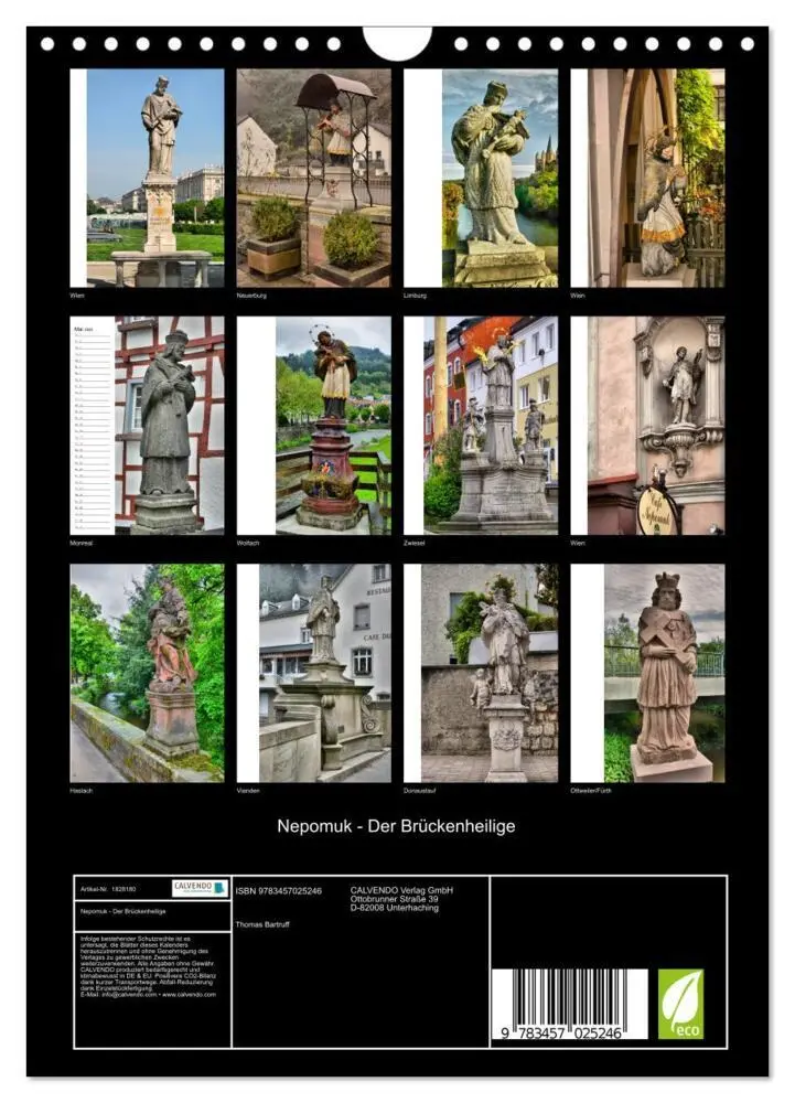 Bild: 9783457025246 | Nepomuk - Der Brückenheilige (Wandkalender 2025 DIN A4 hoch),...