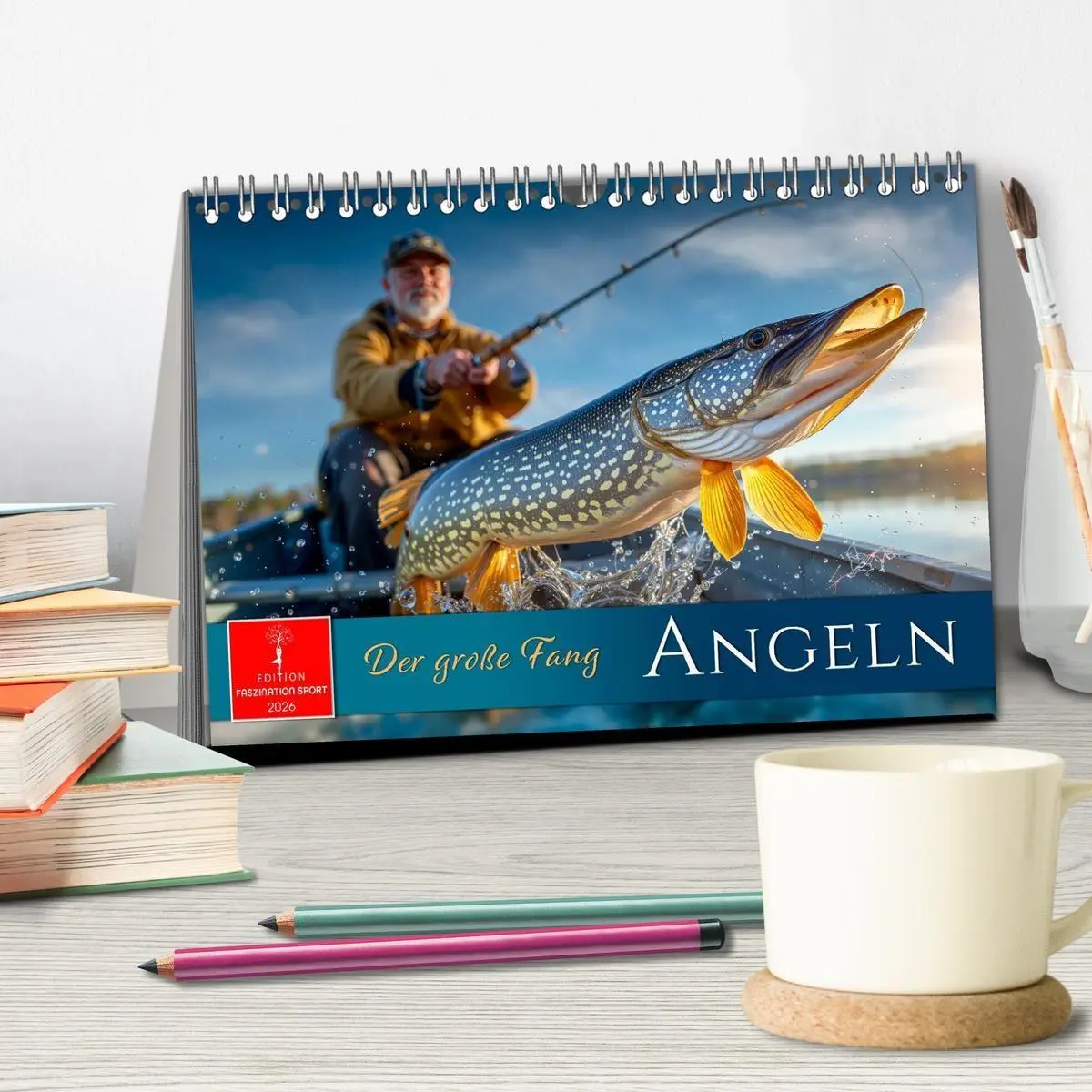 Bild: 9783516665246 | Angeln - der große Fang (Tischkalender 2026 DIN A5 quer), CALVENDO...