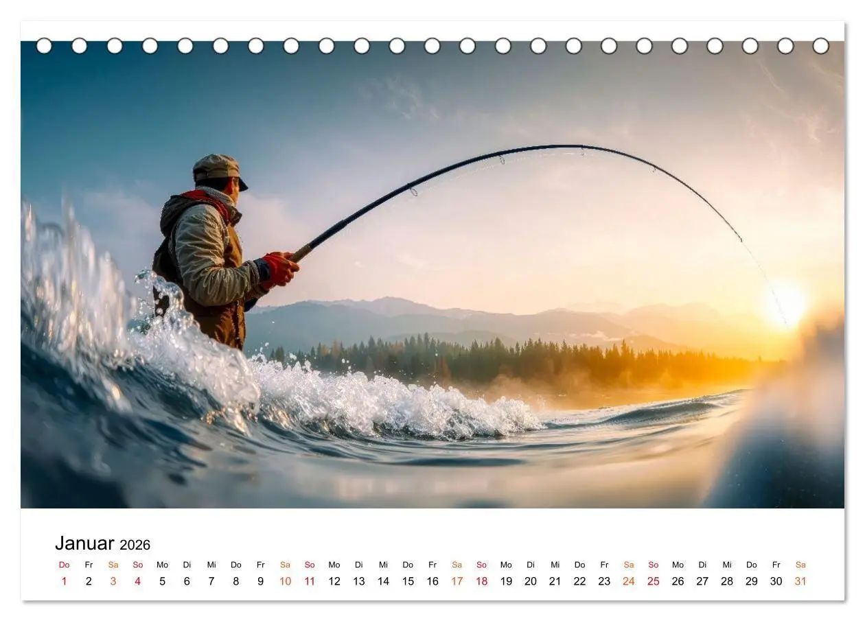 Bild: 9783516665246 | Angeln - der große Fang (Tischkalender 2026 DIN A5 quer), CALVENDO...