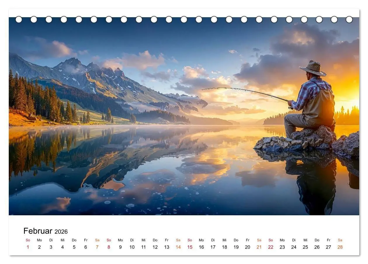 Bild: 9783516665246 | Angeln - der große Fang (Tischkalender 2026 DIN A5 quer), CALVENDO...