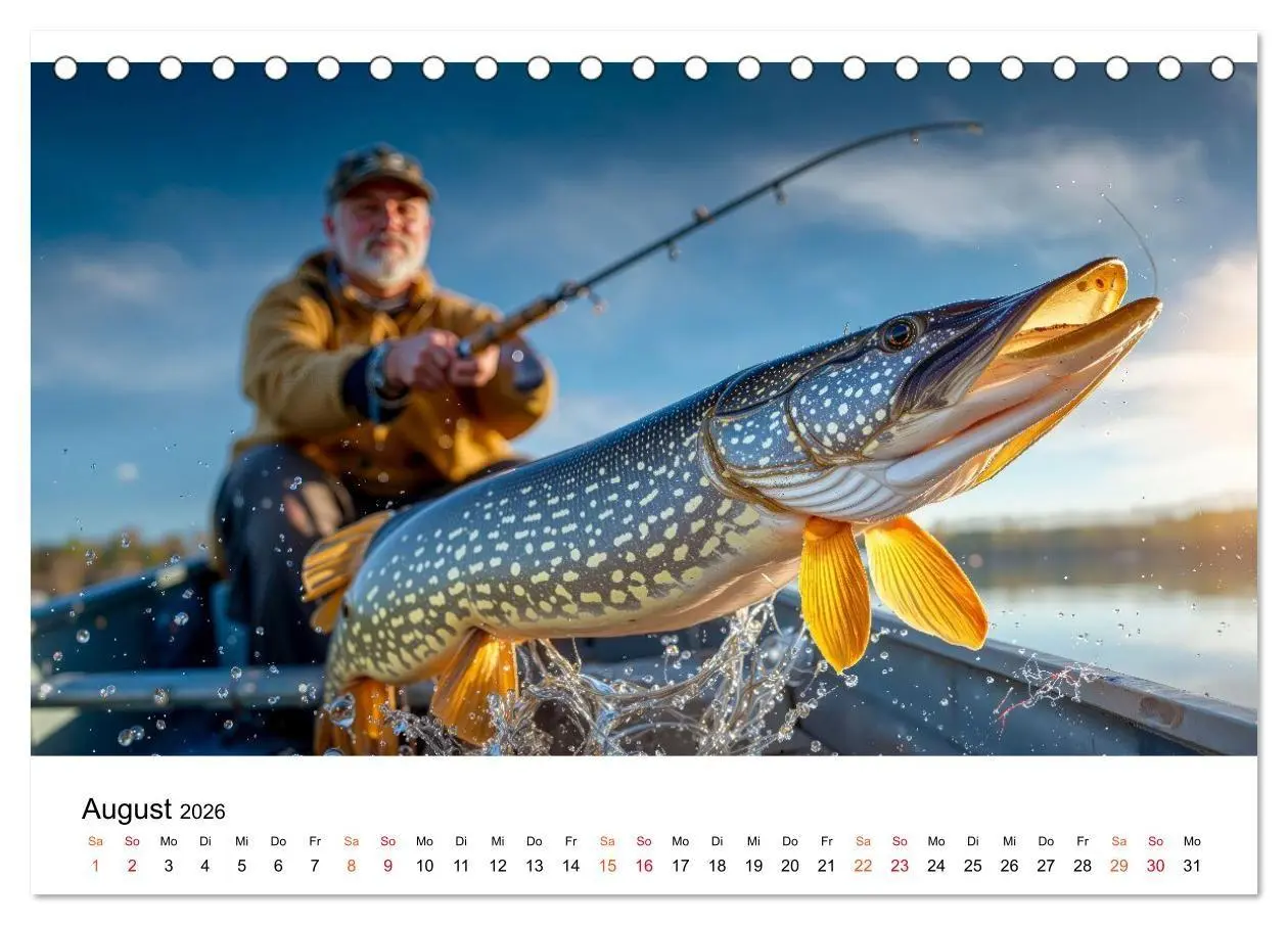 Bild: 9783516665246 | Angeln - der große Fang (Tischkalender 2026 DIN A5 quer), CALVENDO...
