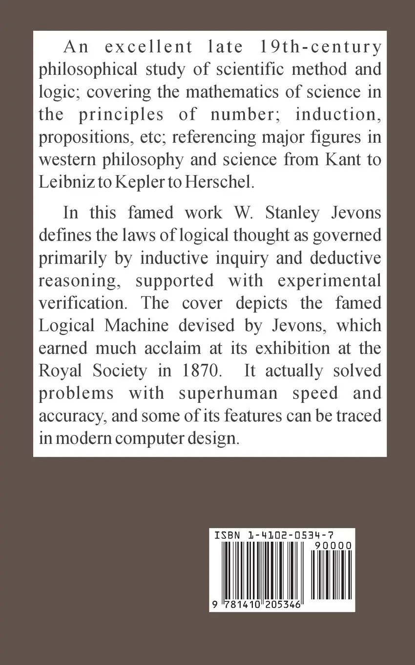 Rückseite: 9781410205346 | The Principles of Science | W. Stanley Jevons | Taschenbuch | Englisch