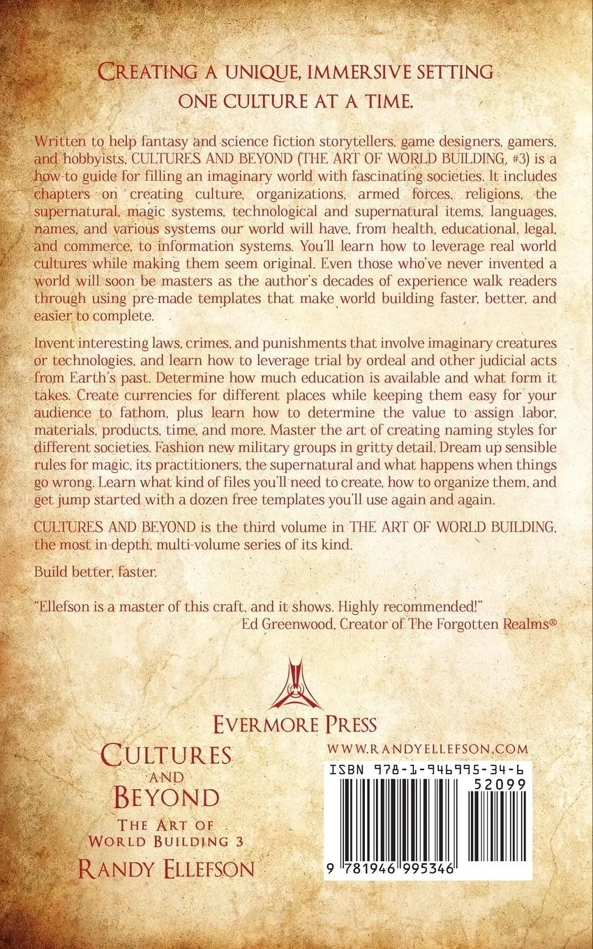 Rückseite: 9781946995346 | Cultures and Beyond | Randy Ellefson | Taschenbuch | Englisch | 2020