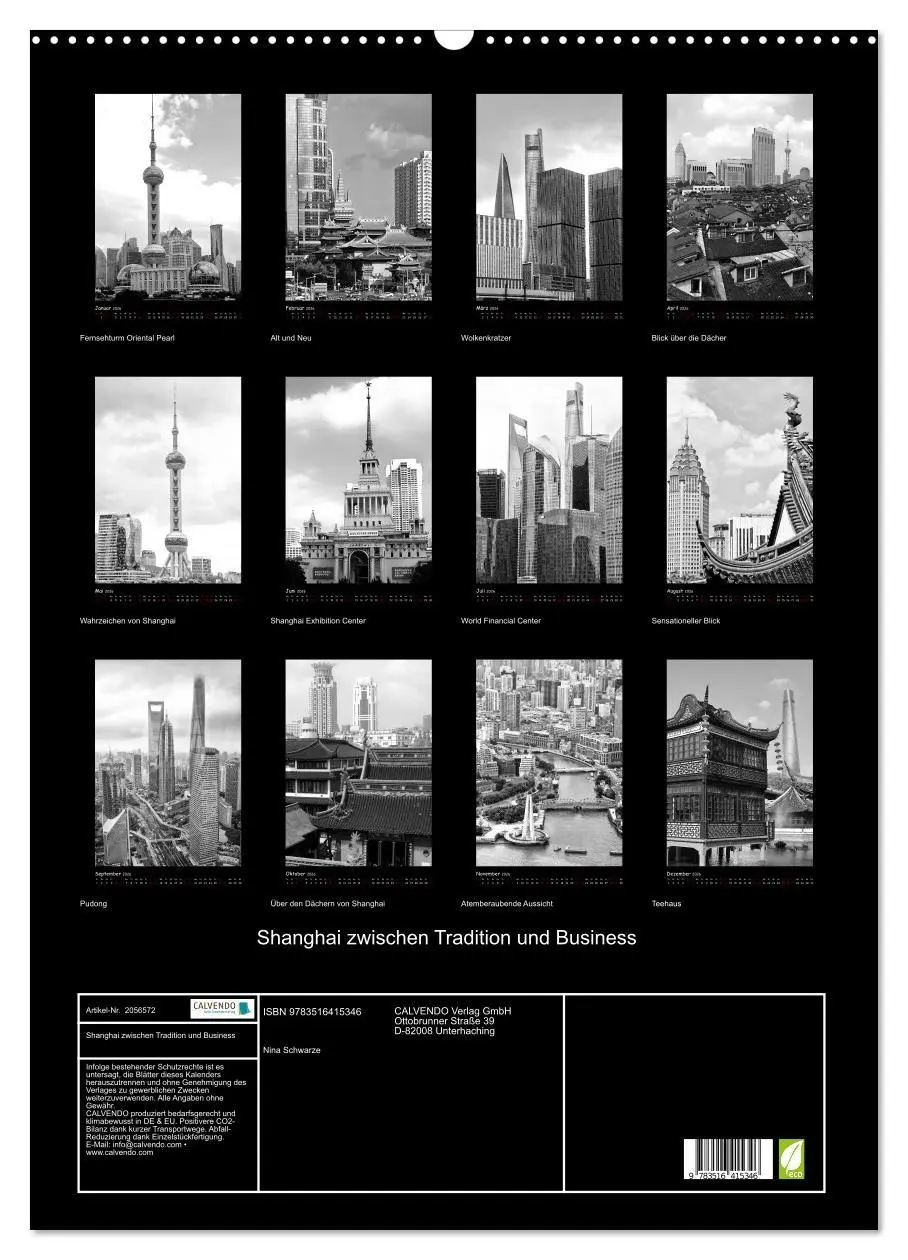 Bild: 9783516415346 | Shanghai zwischen Tradition und Business (Wandkalender 2026 DIN A2...