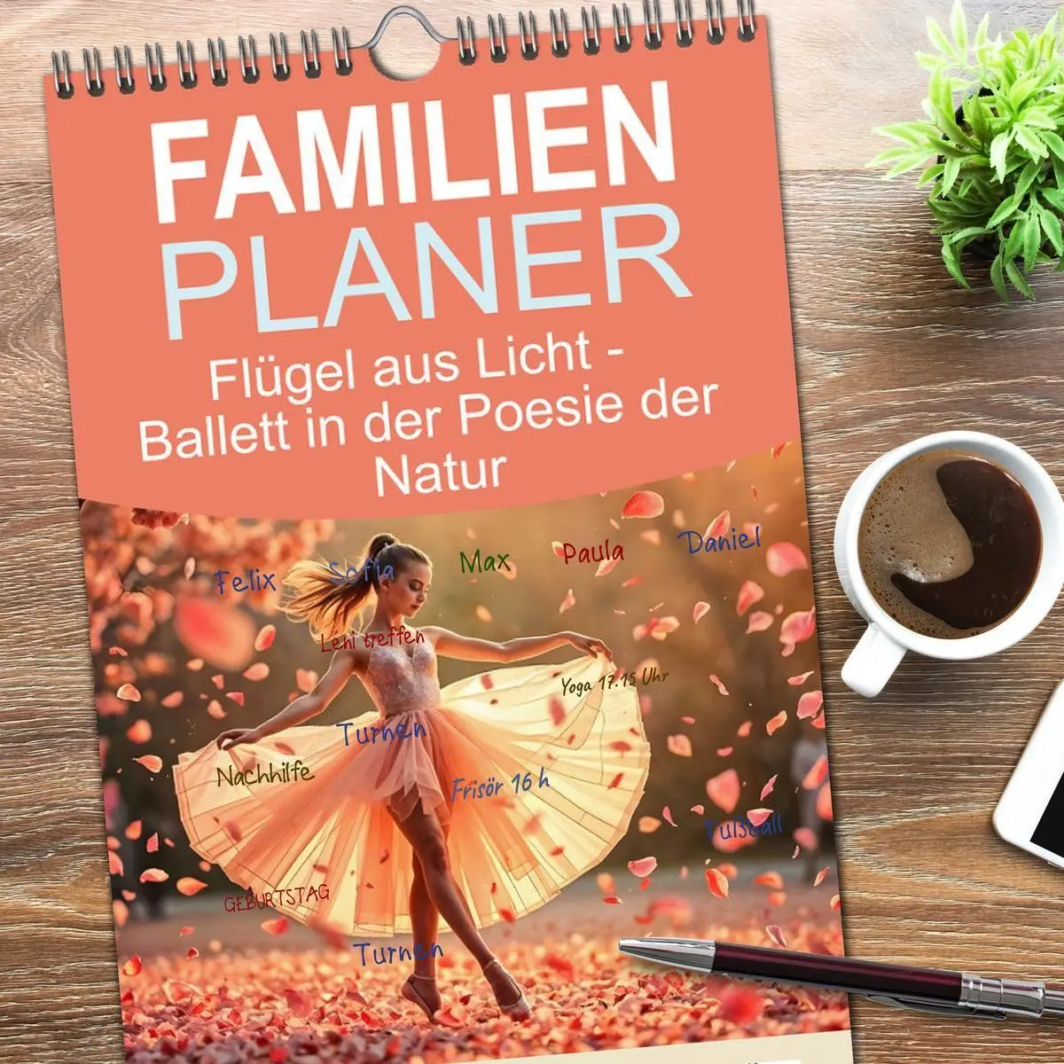 Bild: 9783516655346 | Familienplaner 2026 - Flügel aus Licht - Ballett in der Poesie der...