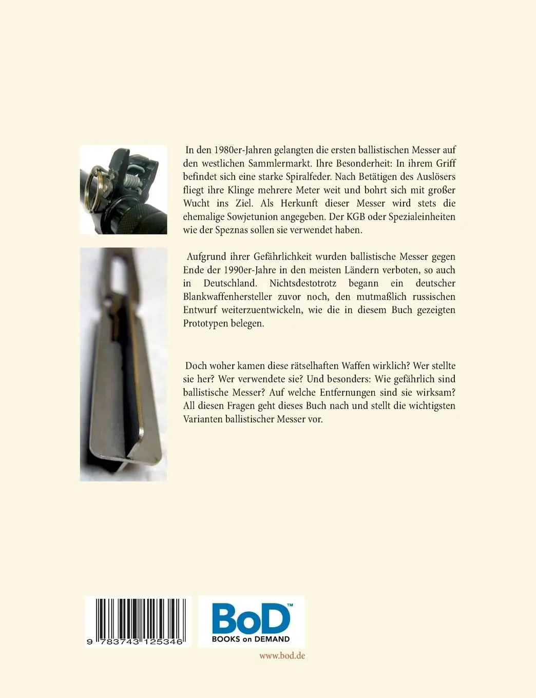 Rückseite: 9783743125346 | Ballistische Messer | Waffen für Geheimdienste und Spezialeinheiten