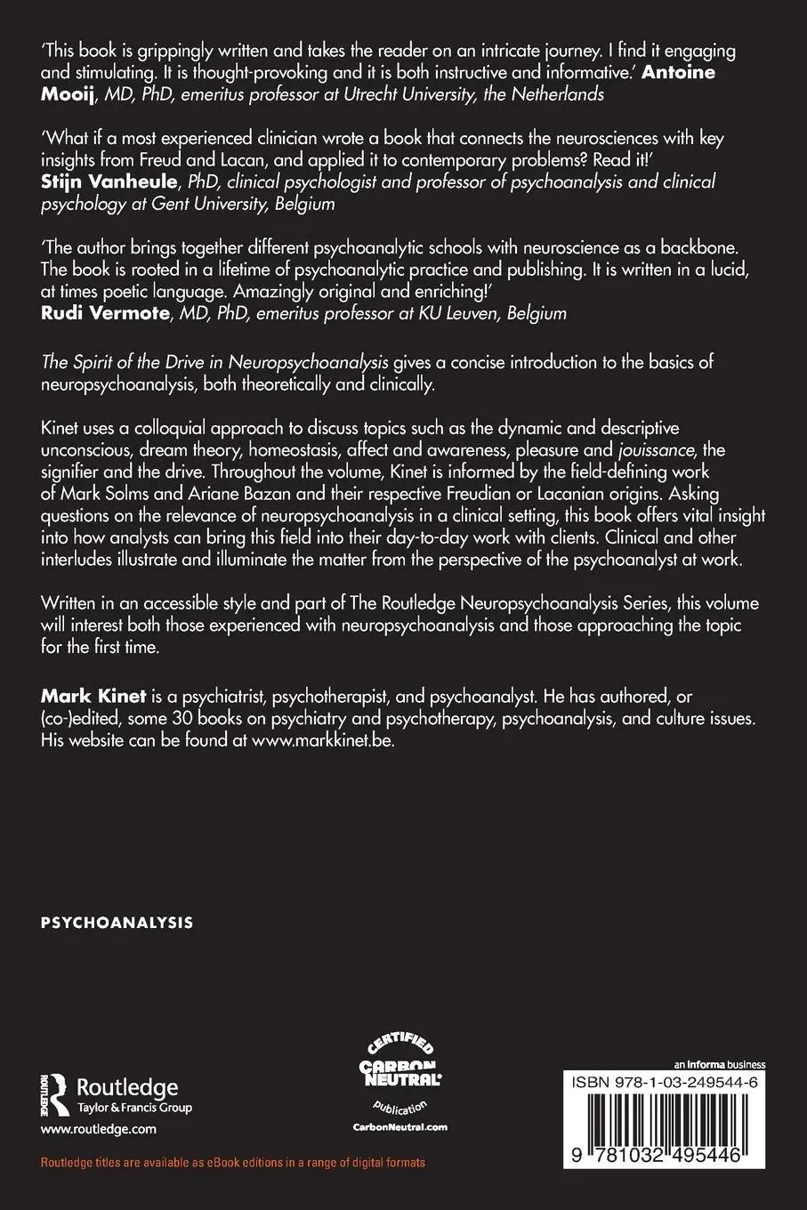 Rückseite: 9781032495446 | The Spirit of the Drive in Neuropsychoanalysis | Mark Kinet | Buch