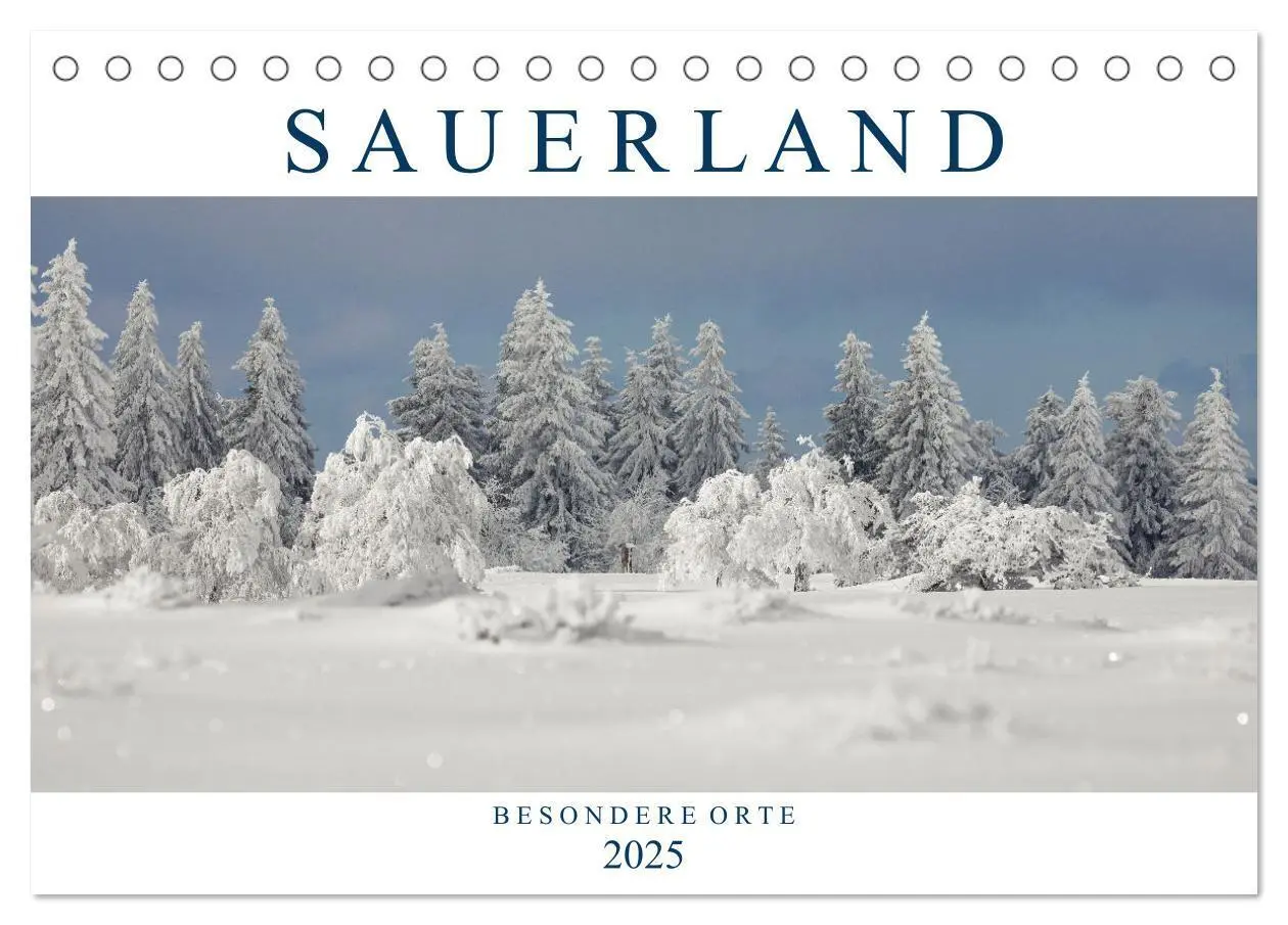 Cover: 9783383995446 | SAUERLAND - Besondere Orte (Tischkalender 2025 DIN A5 quer),...