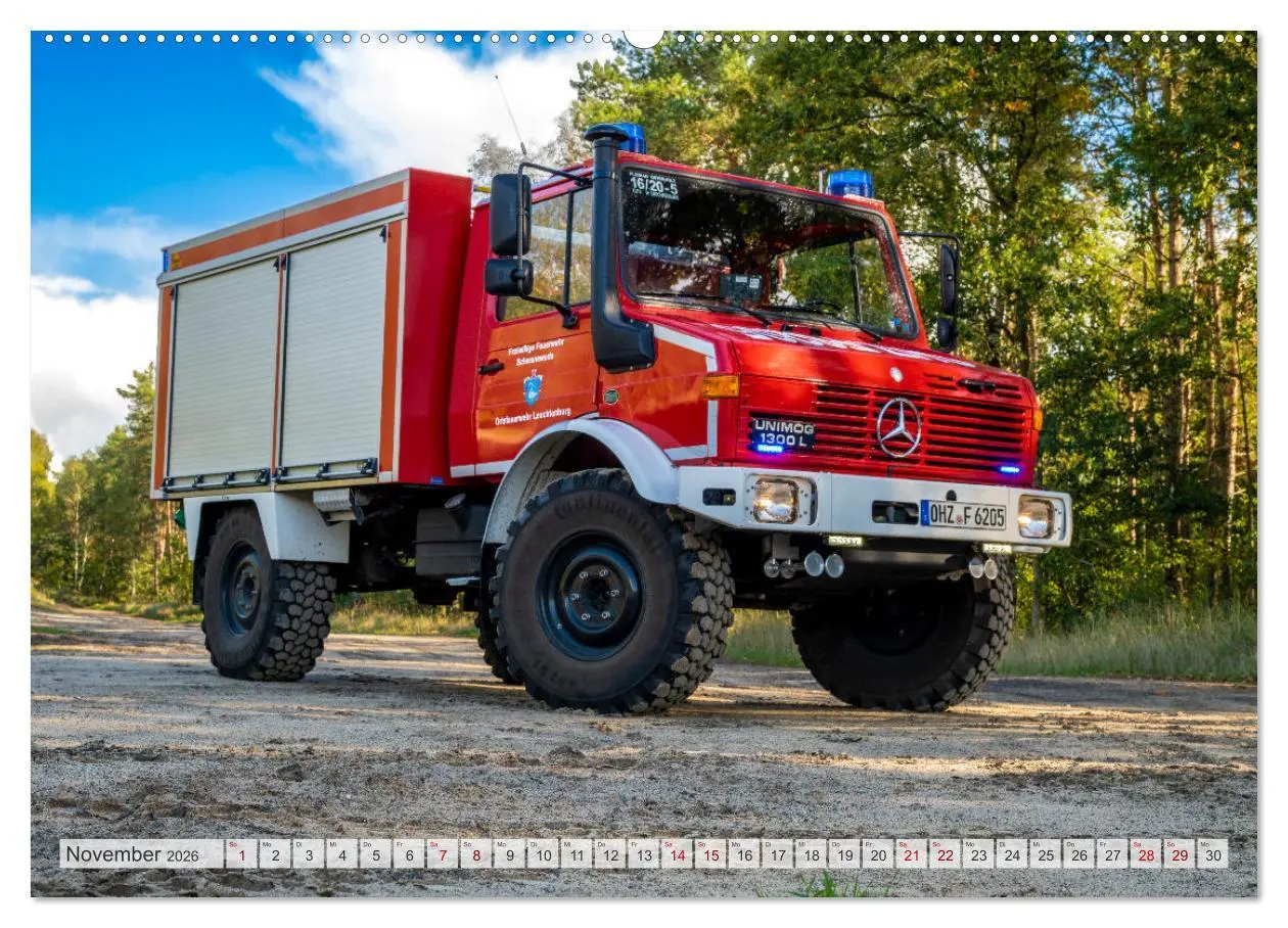 Bild: 9783457555446 | Die 4 UNIMOGS der Feuerwehr Schwanewede (Wandkalender 2026 DIN A2...