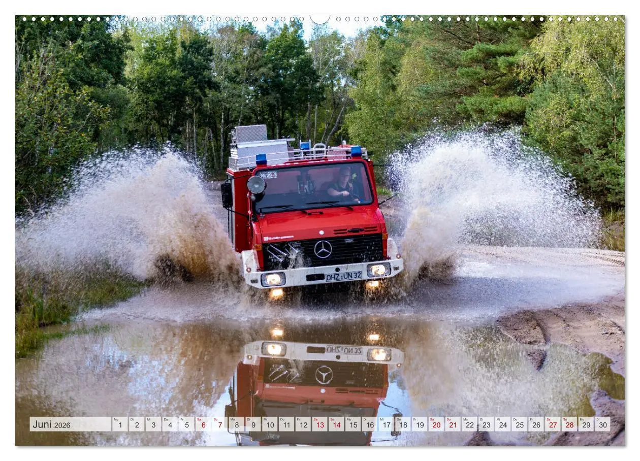 Bild: 9783457555446 | Die 4 UNIMOGS der Feuerwehr Schwanewede (Wandkalender 2026 DIN A2...