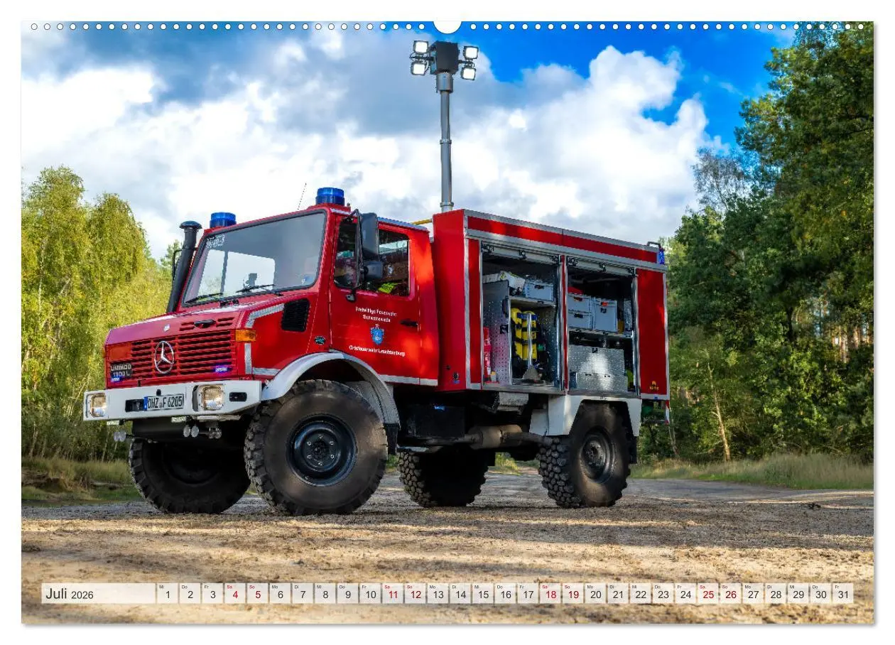 Bild: 9783457555446 | Die 4 UNIMOGS der Feuerwehr Schwanewede (Wandkalender 2026 DIN A2...