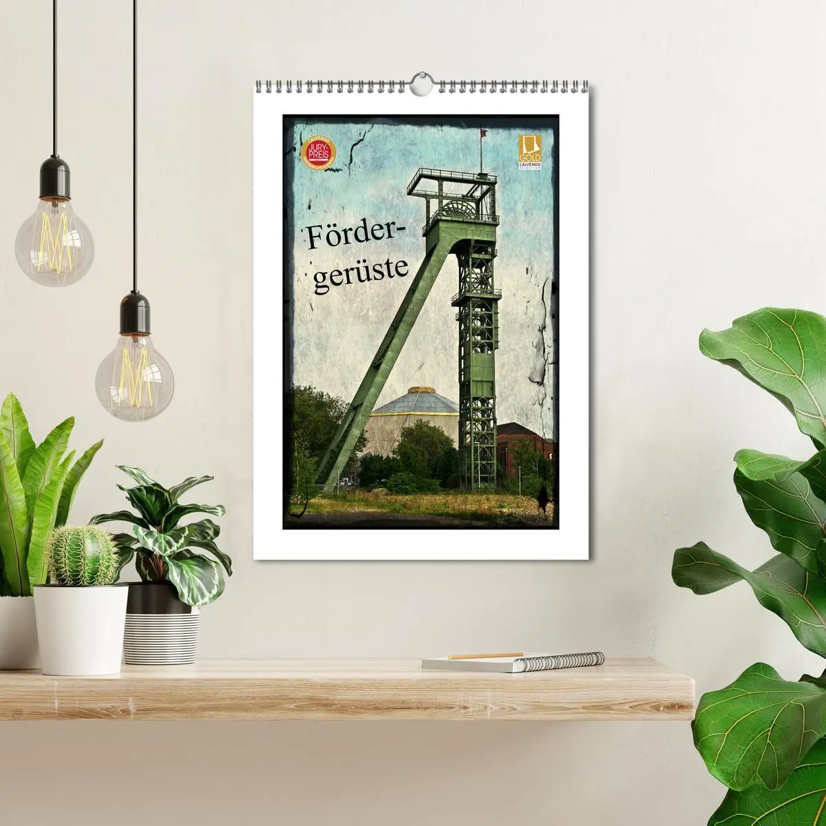 Bild: 9783516405446 | Fördergerüste (Wandkalender 2026 DIN A3 hoch), CALVENDO Monatskalender