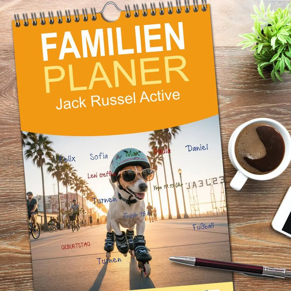 Bild: 9783516715446 | Familienplaner 2026 - Jack Russel Active mit 5 Spalten...