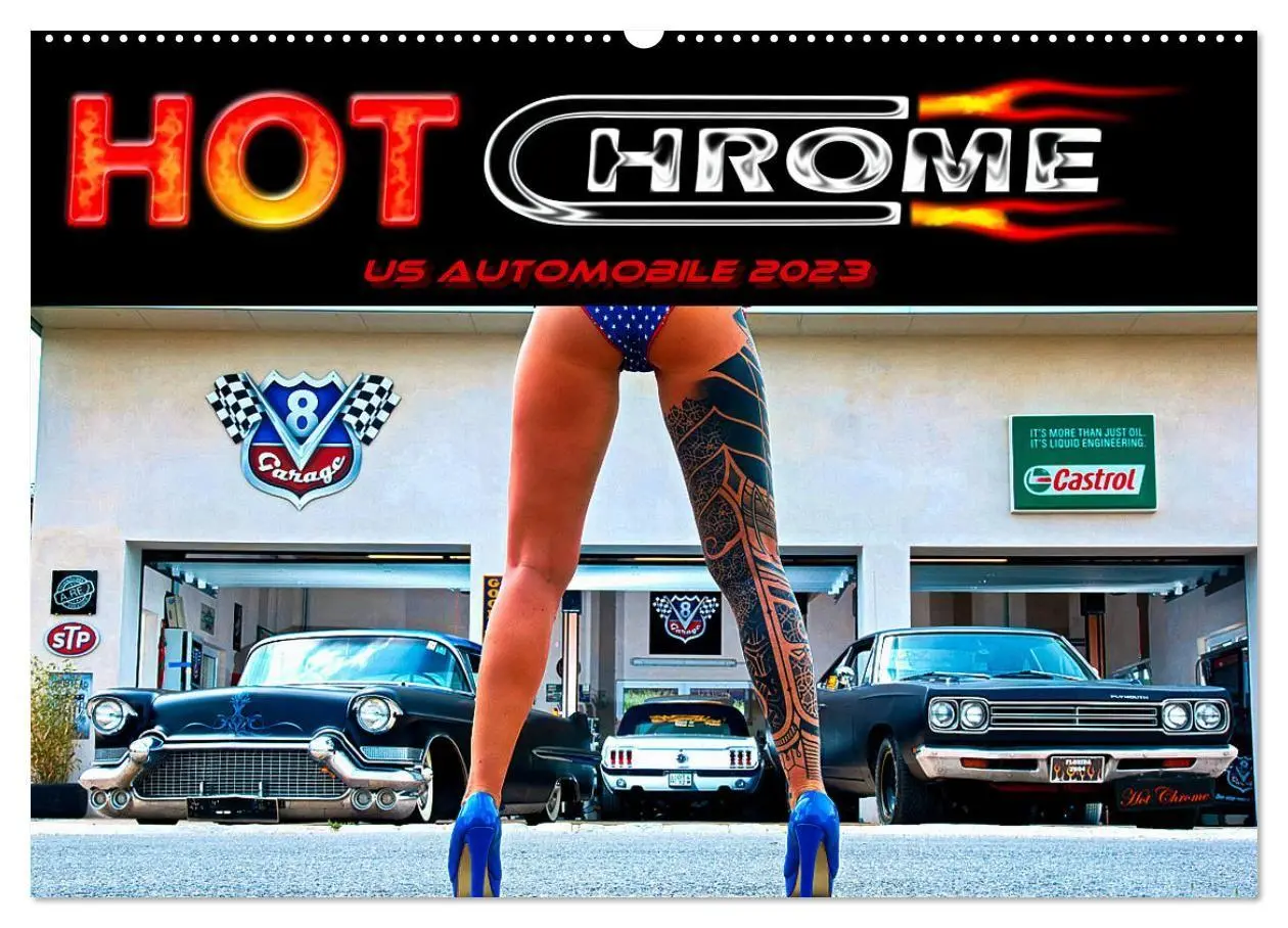 Cover: 9783569355446 | Hot Chrome US Automobile (Wandkalender 2027 DIN A2 quer), CALVENDO...
