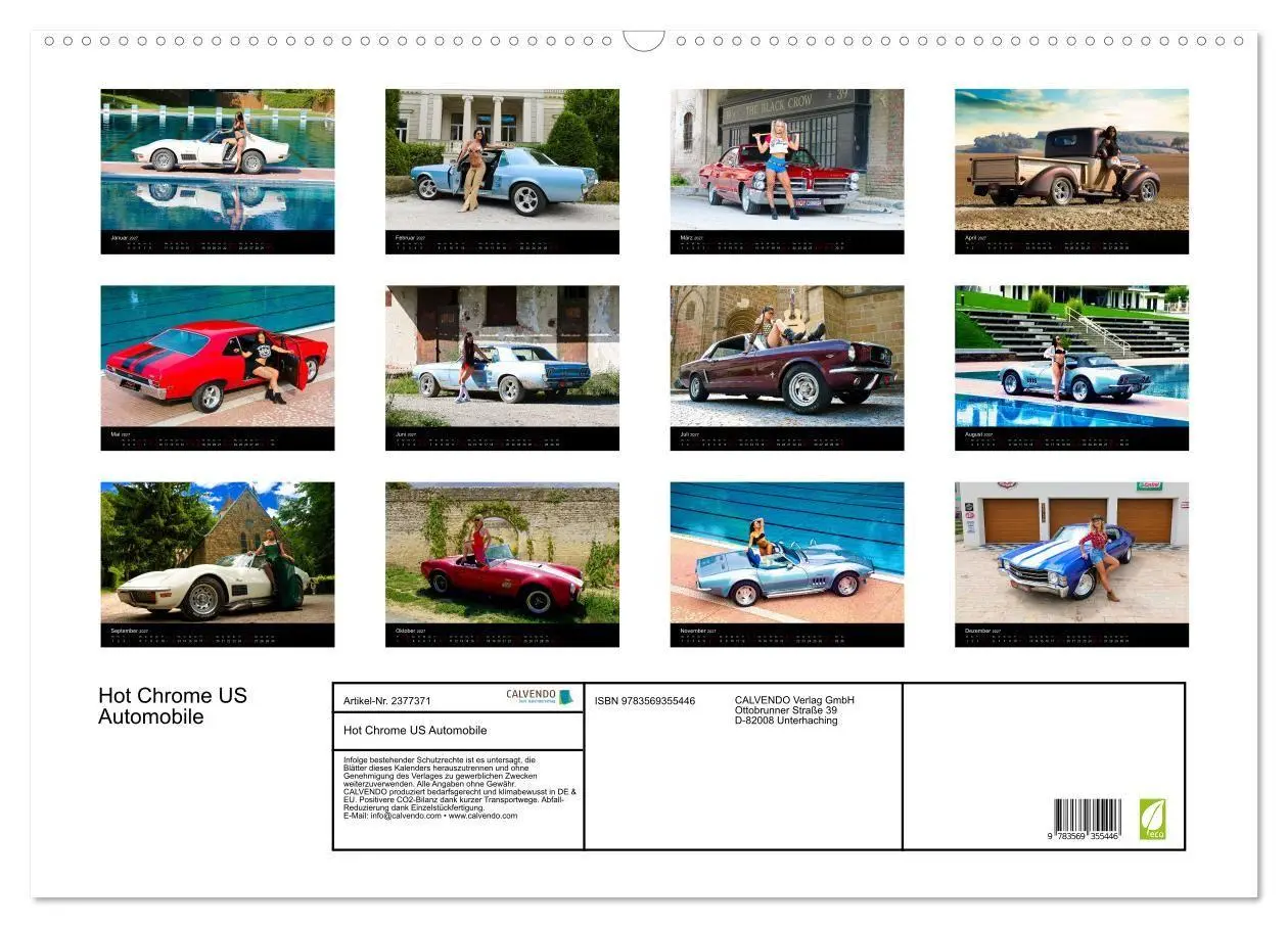 Bild: 9783569355446 | Hot Chrome US Automobile (Wandkalender 2027 DIN A2 quer), CALVENDO...