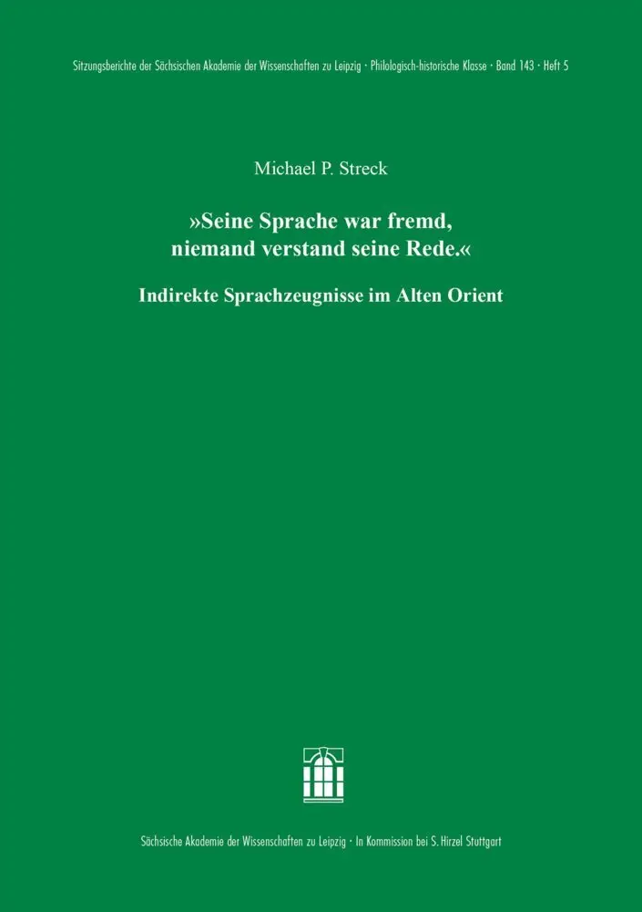 Cover: 9783777635446 | 'Seine Sprache war fremd, niemand verstand seine Rede.' | Streck