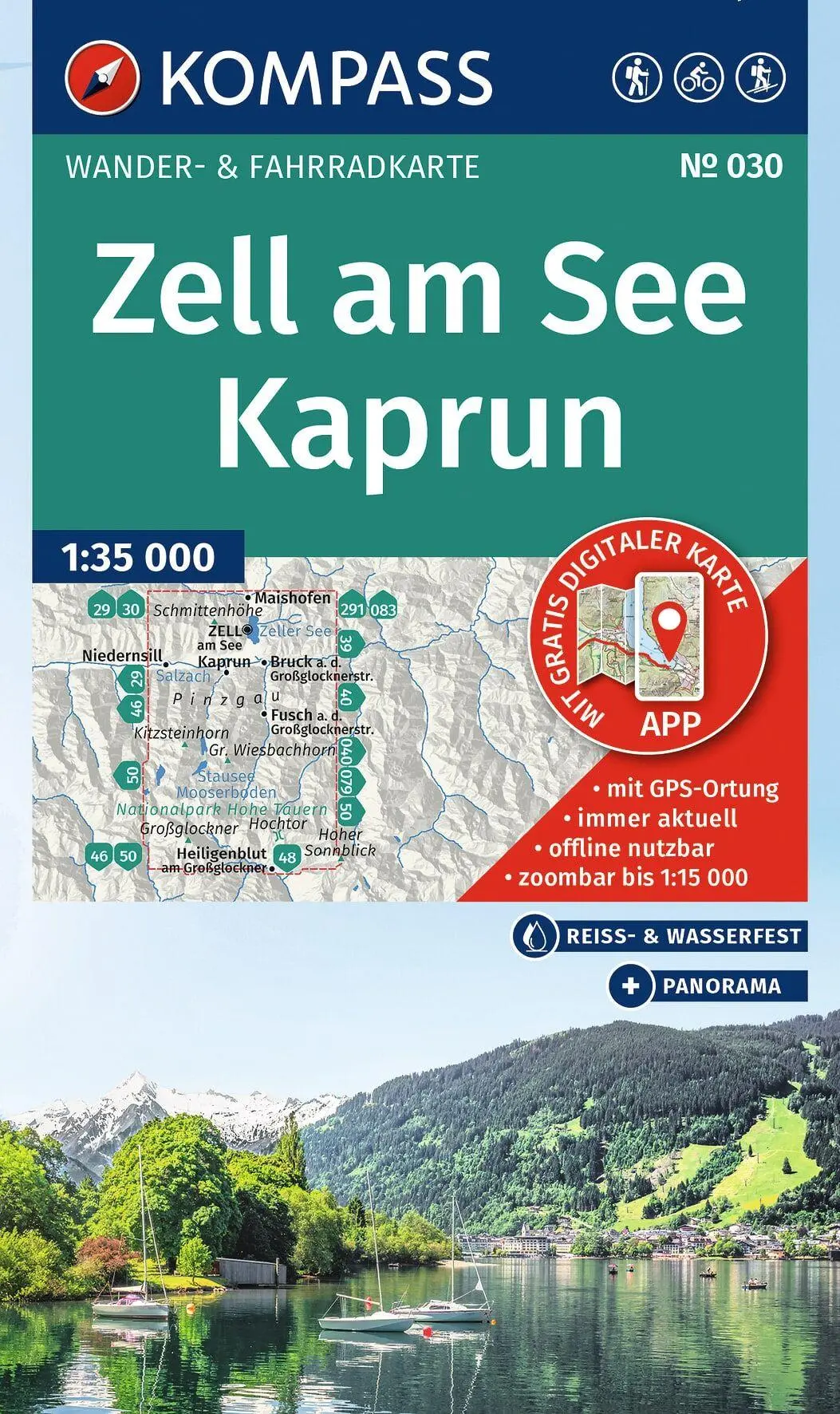 Cover: 9783991545446 | KOMPASS Wanderkarte 030 Zell am See, Kaprun 1:35.000 | (Land-)Karte