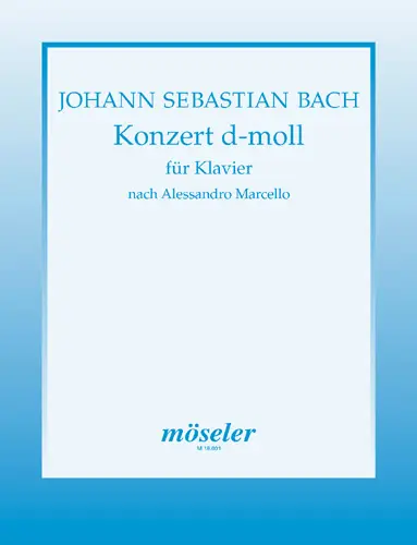 Cover: 841886035546 | Konzert d-Moll BWV 974 | nach dem Oboenkonzert von Alessandro Marcello