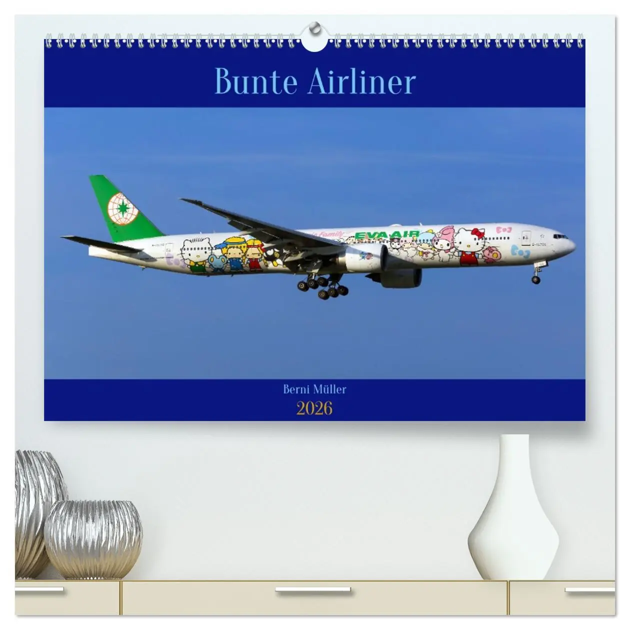 Cover: 9783457545546 | Bunte Airliner (hochwertiger Premium Wandkalender 2026 DIN A2...