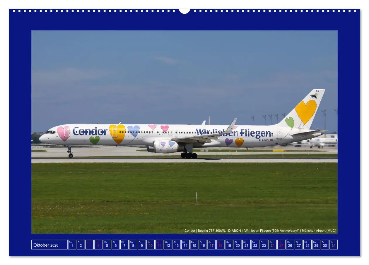 Bild: 9783457545546 | Bunte Airliner (hochwertiger Premium Wandkalender 2026 DIN A2...