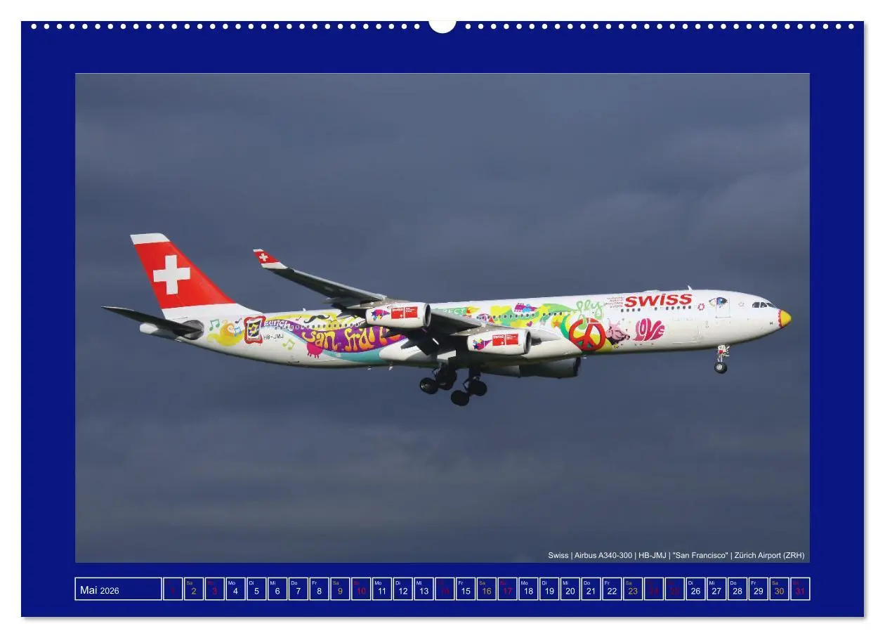 Bild: 9783457545546 | Bunte Airliner (hochwertiger Premium Wandkalender 2026 DIN A2...