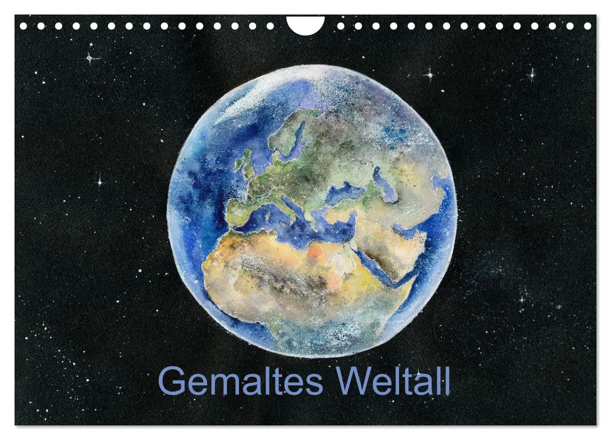 Cover: 9783457925546 | Gemaltes Weltall (Wandkalender 2026 DIN A4 quer), CALVENDO...