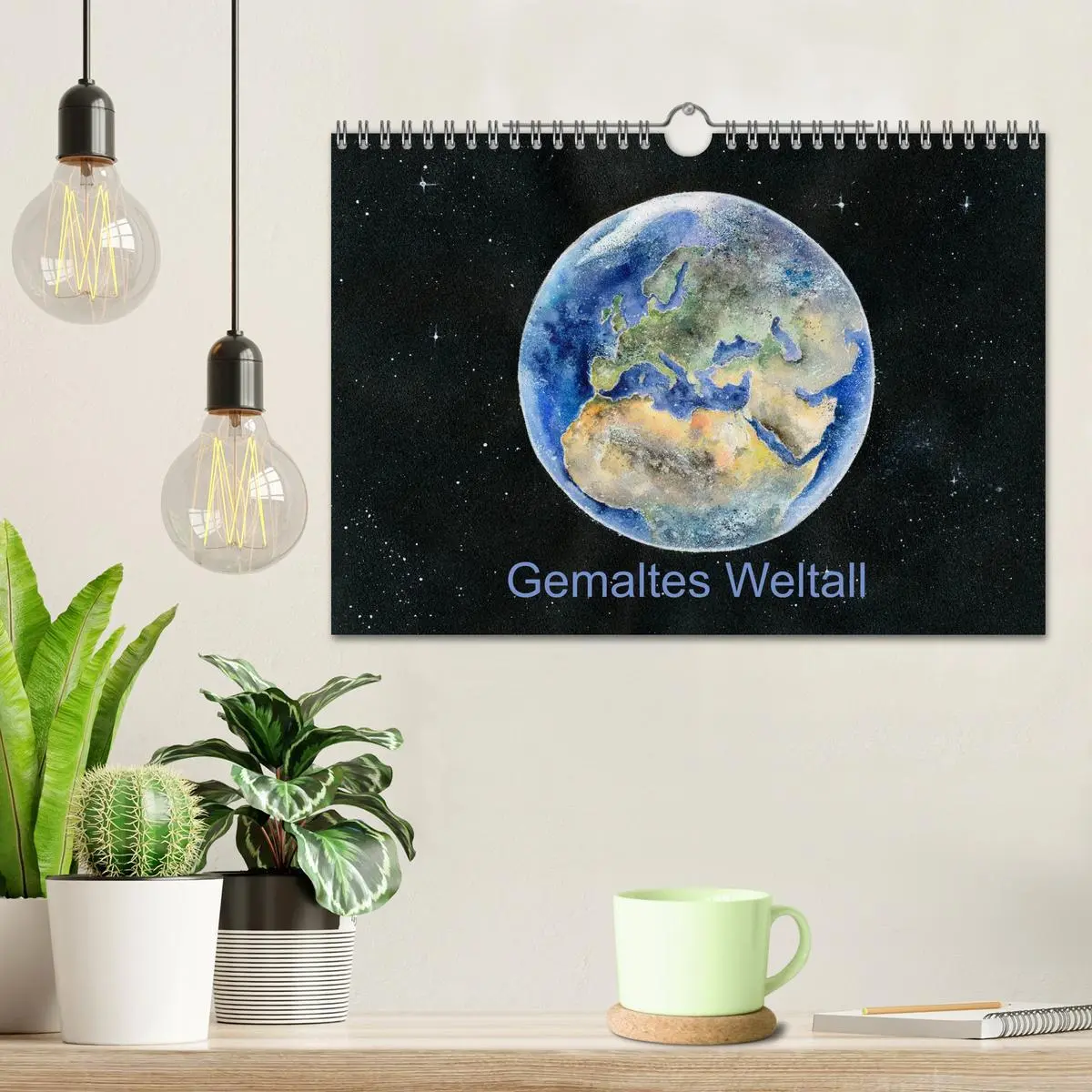 Bild: 9783457925546 | Gemaltes Weltall (Wandkalender 2026 DIN A4 quer), CALVENDO...