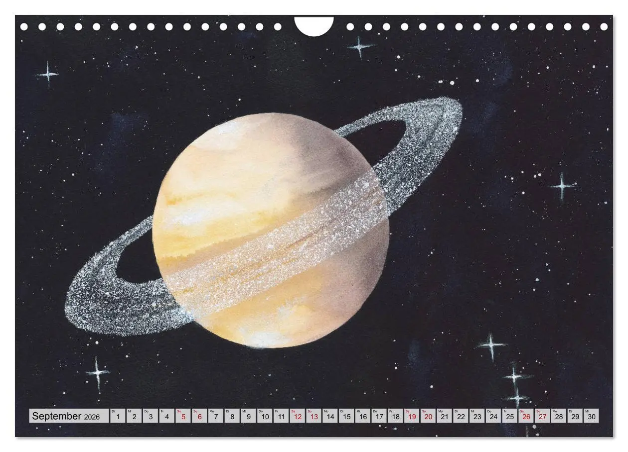 Bild: 9783457925546 | Gemaltes Weltall (Wandkalender 2026 DIN A4 quer), CALVENDO...
