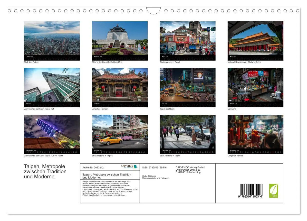 Bild: 9783516185546 | Taipeh, Metropole zwischen Tradition und Moderne. (Wandkalender...