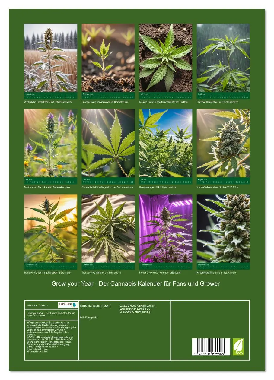 Bild: 9783516635546 | Grow your Year - Der Cannabis Kalender für Fans und Grower...