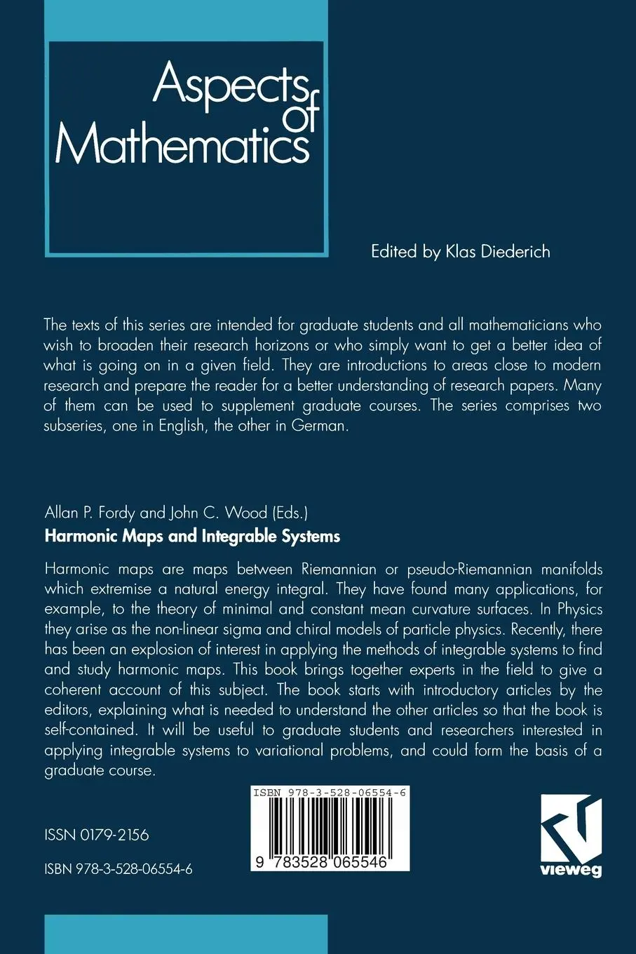 Rückseite: 9783528065546 | Harmonic Maps and Integrable Systems | John C. Wood | Taschenbuch