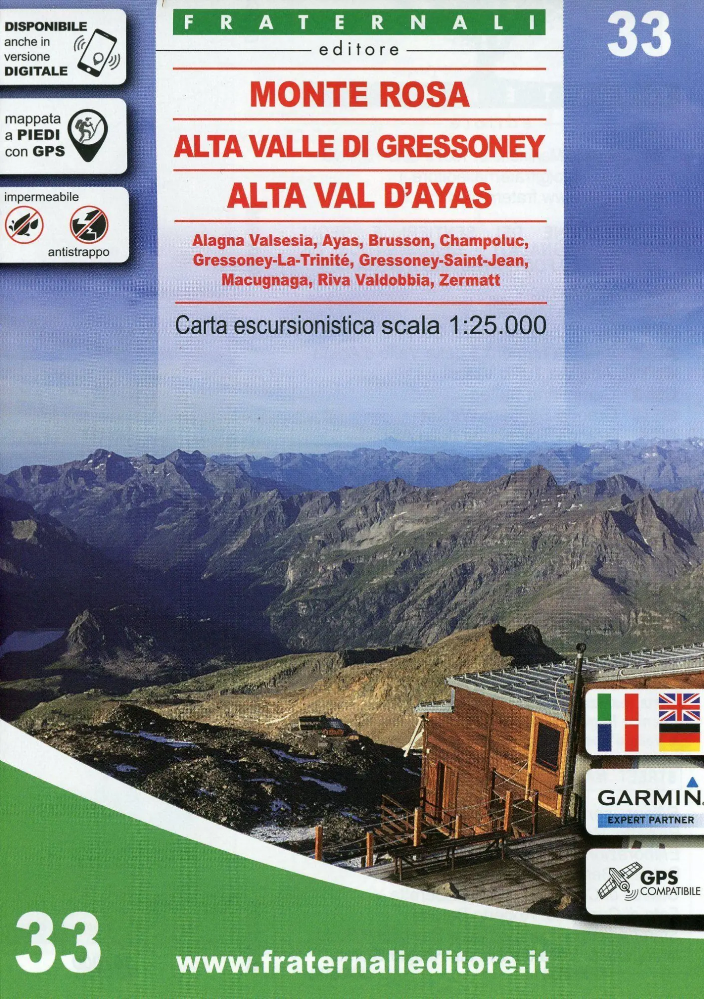 Cover: 9788897465546 | Carta n. 33. Monte Rosa, Alta Valle di Gressoney, Alta Val d'Ayas....