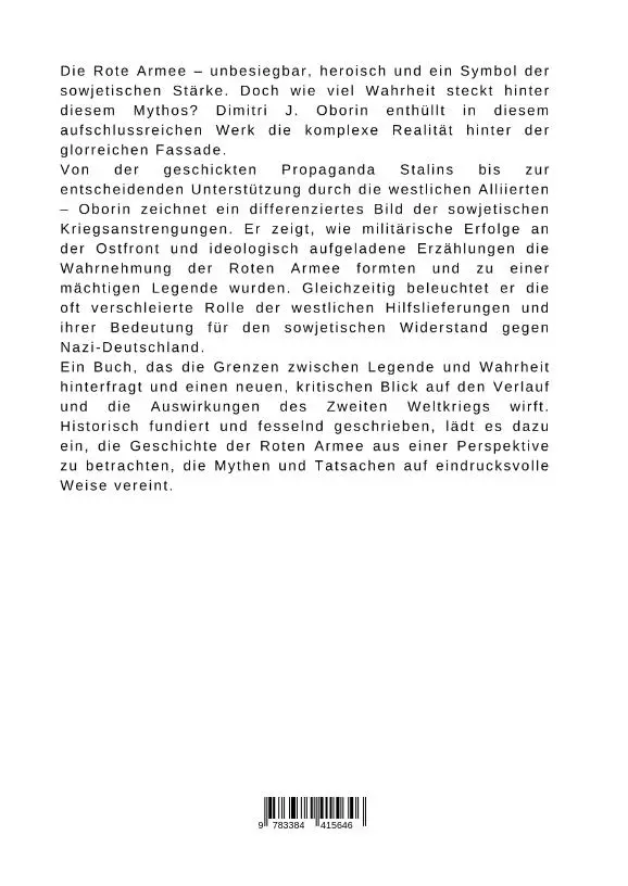 Rückseite: 9783384415646 | Der große Vaterländische Mythos | Dimitri J. Oborin | Buch | 232 S.