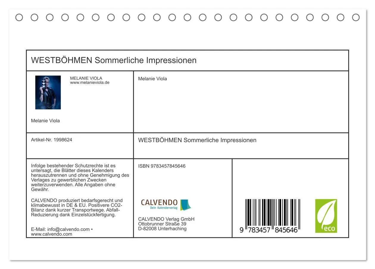 Bild: 9783457845646 | WESTBÖHMEN Sommerliche Impressionen (Tischkalender 2026 DIN A5...
