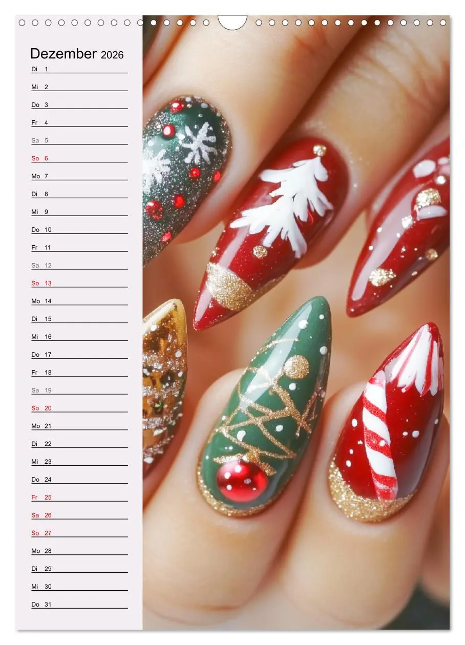 Bild: 9783516245646 | Nageldesign. Außergewöhnliche Fingernägel (Wandkalender 2026 DIN A3...